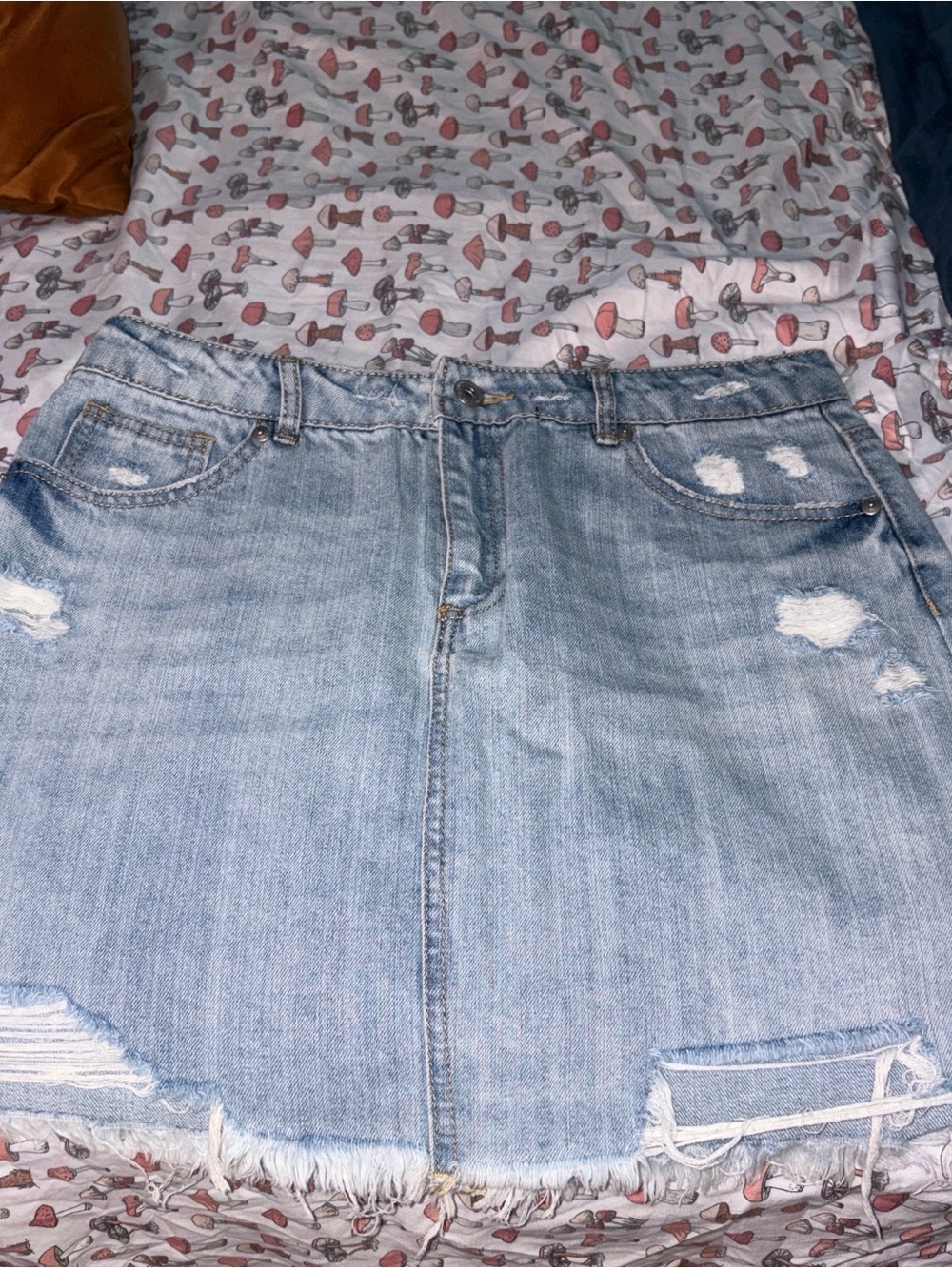 Highway Jeans Light Blue Denim Waistband with Gold Stitching